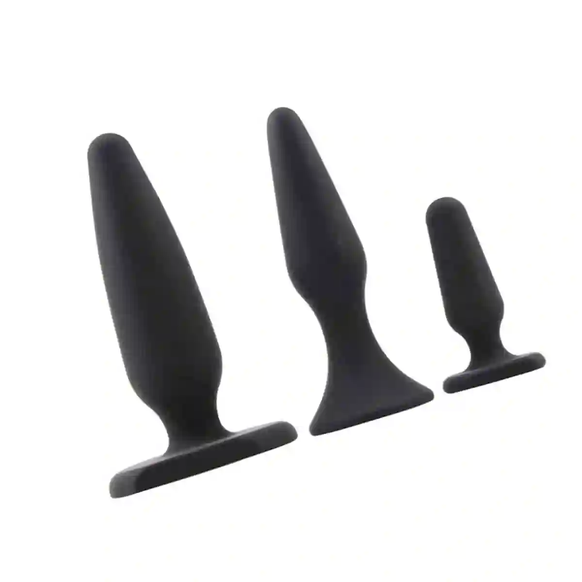 Pack 3 Plug Anal Traimer Kit Silicona Negro