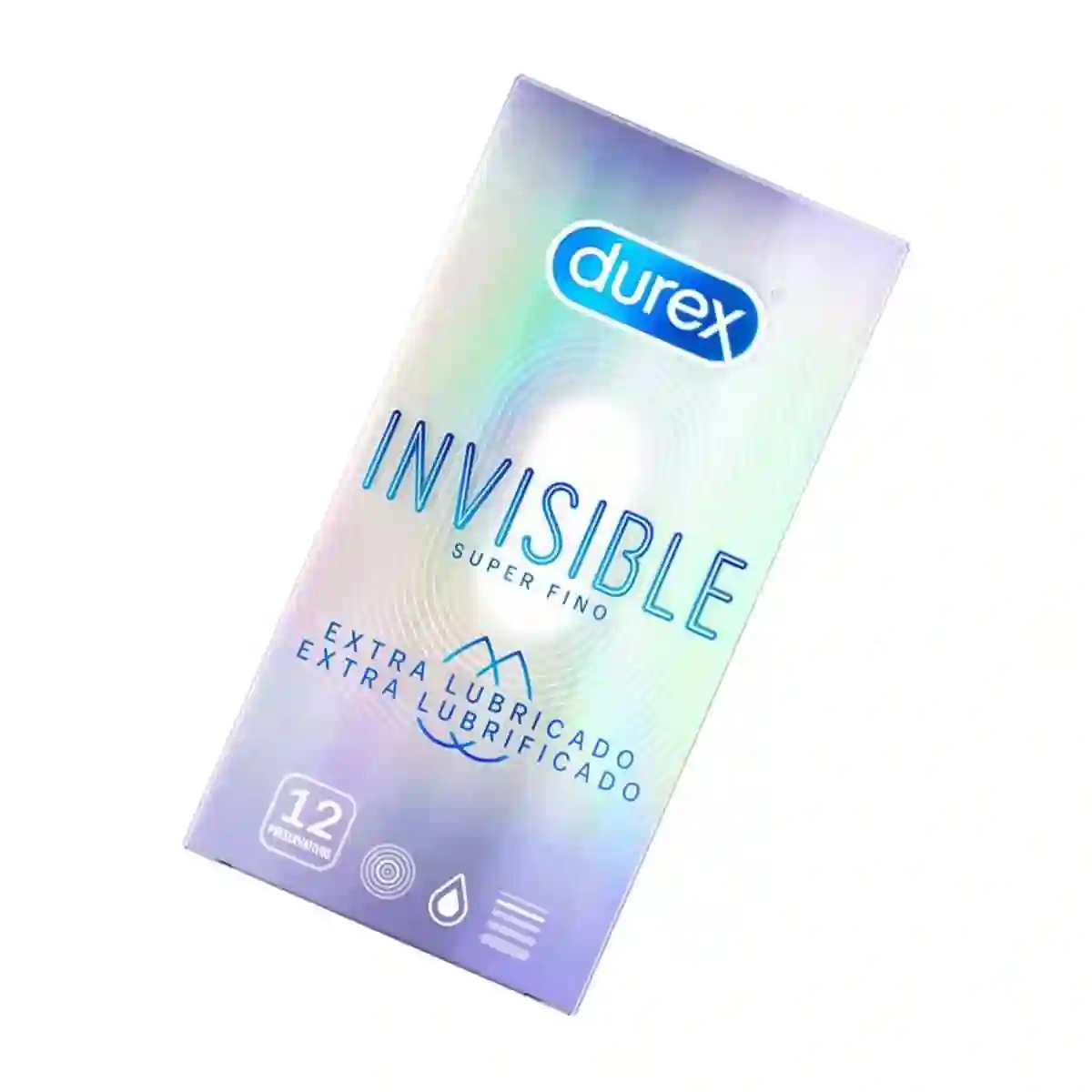 Preservativos Durex Invisible Extra Lubricado - 12 unidades