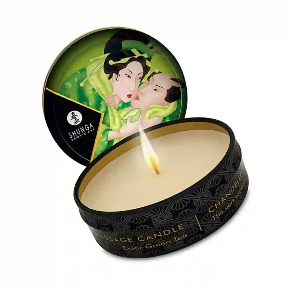 Vela de Masaje Mini Té Verde - 30 ml. Shunga