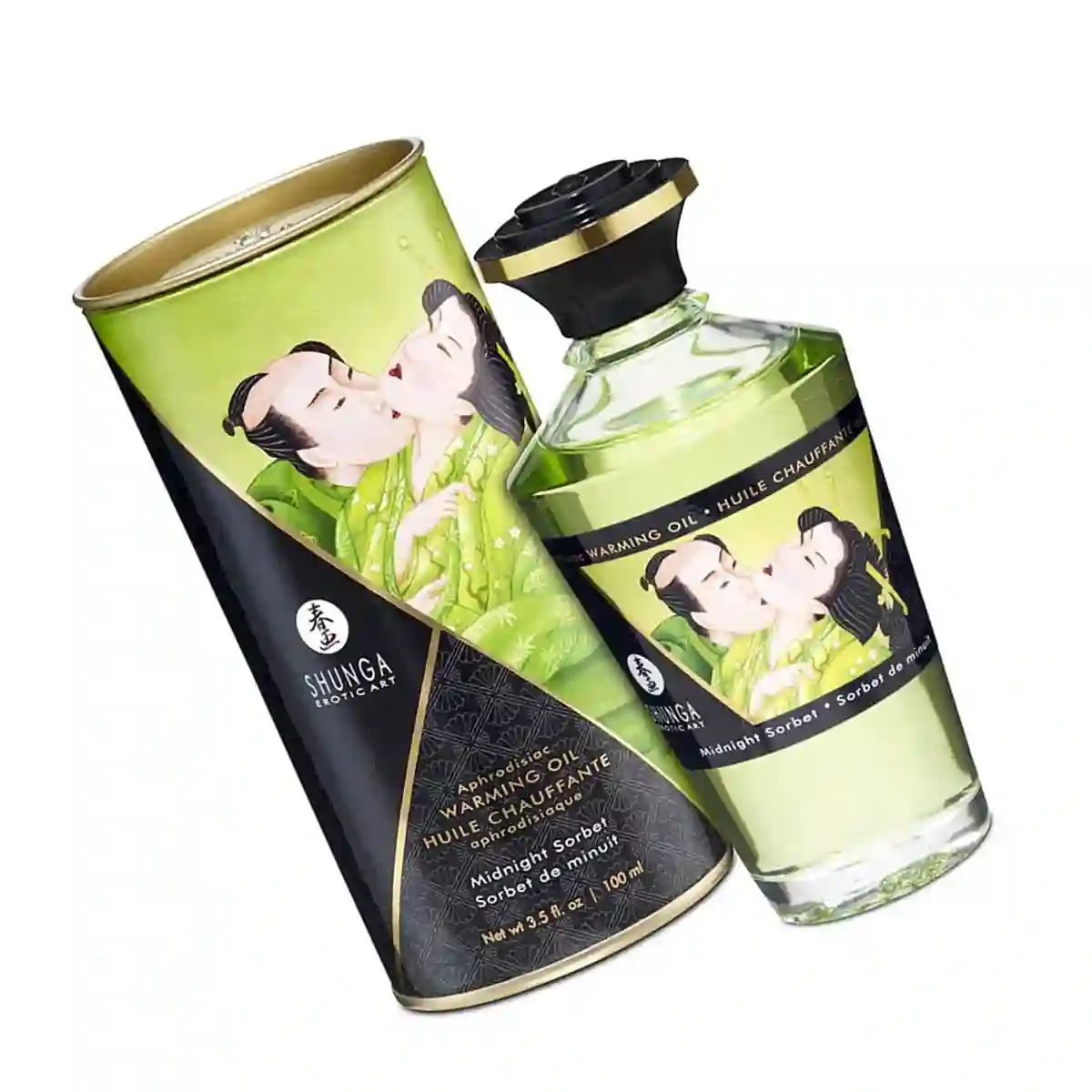 Aceite de Masaje Besable Efecto Calor Sabor Sorbete de Medianoche. Shunga