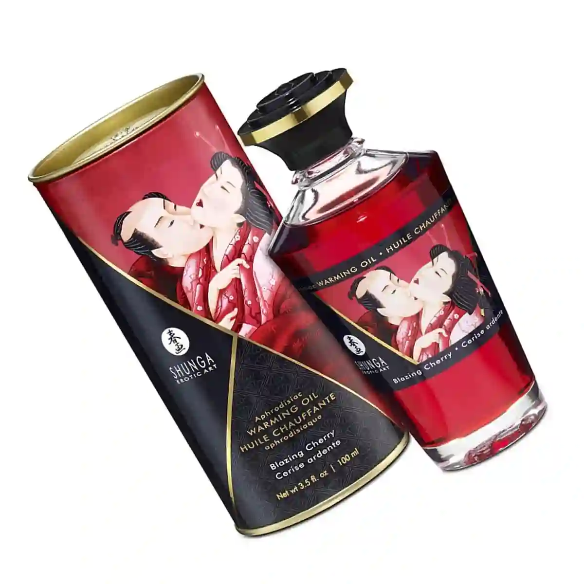Aceite de Masaje Besable Efecto Calor Sabor Cereza. Shunga