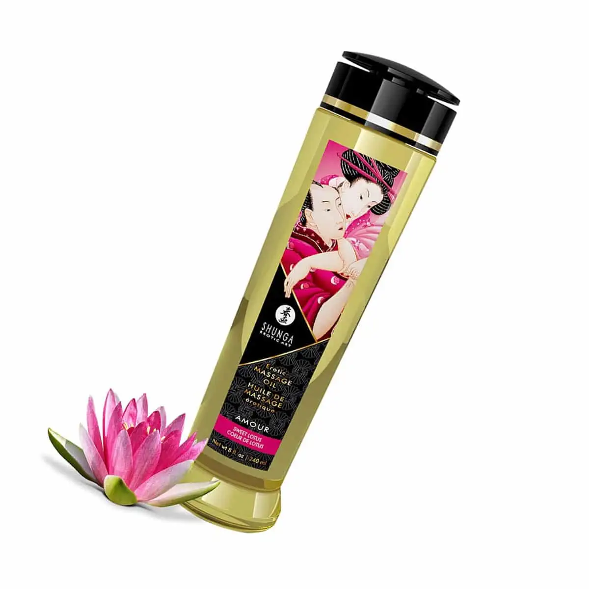 Aceite de Masaje Amour Flor de Loto dulce. Shunga
