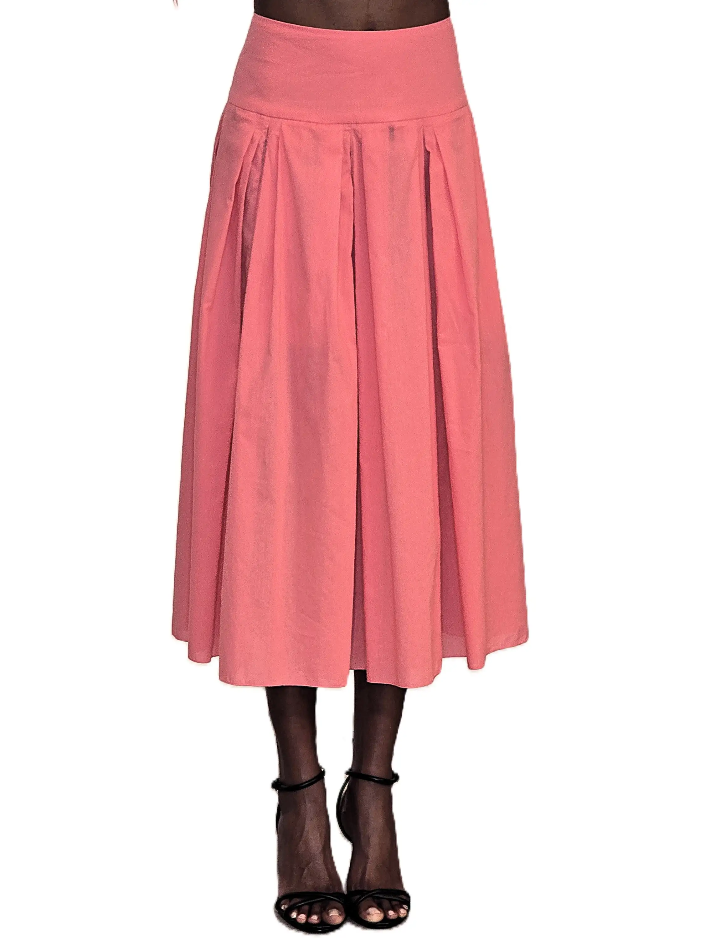 Falda de yugo de poplin