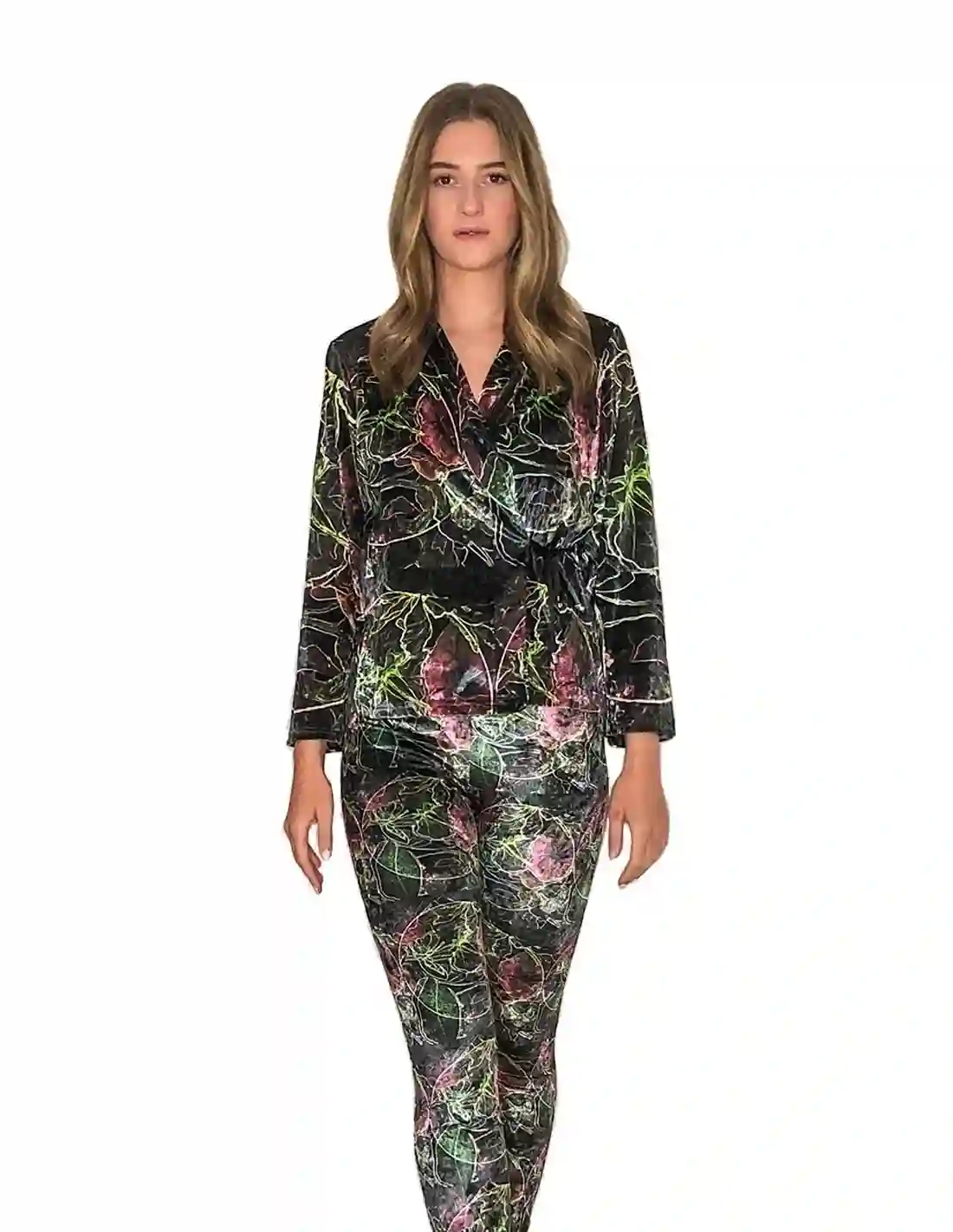 Blazer de fiesta estampado