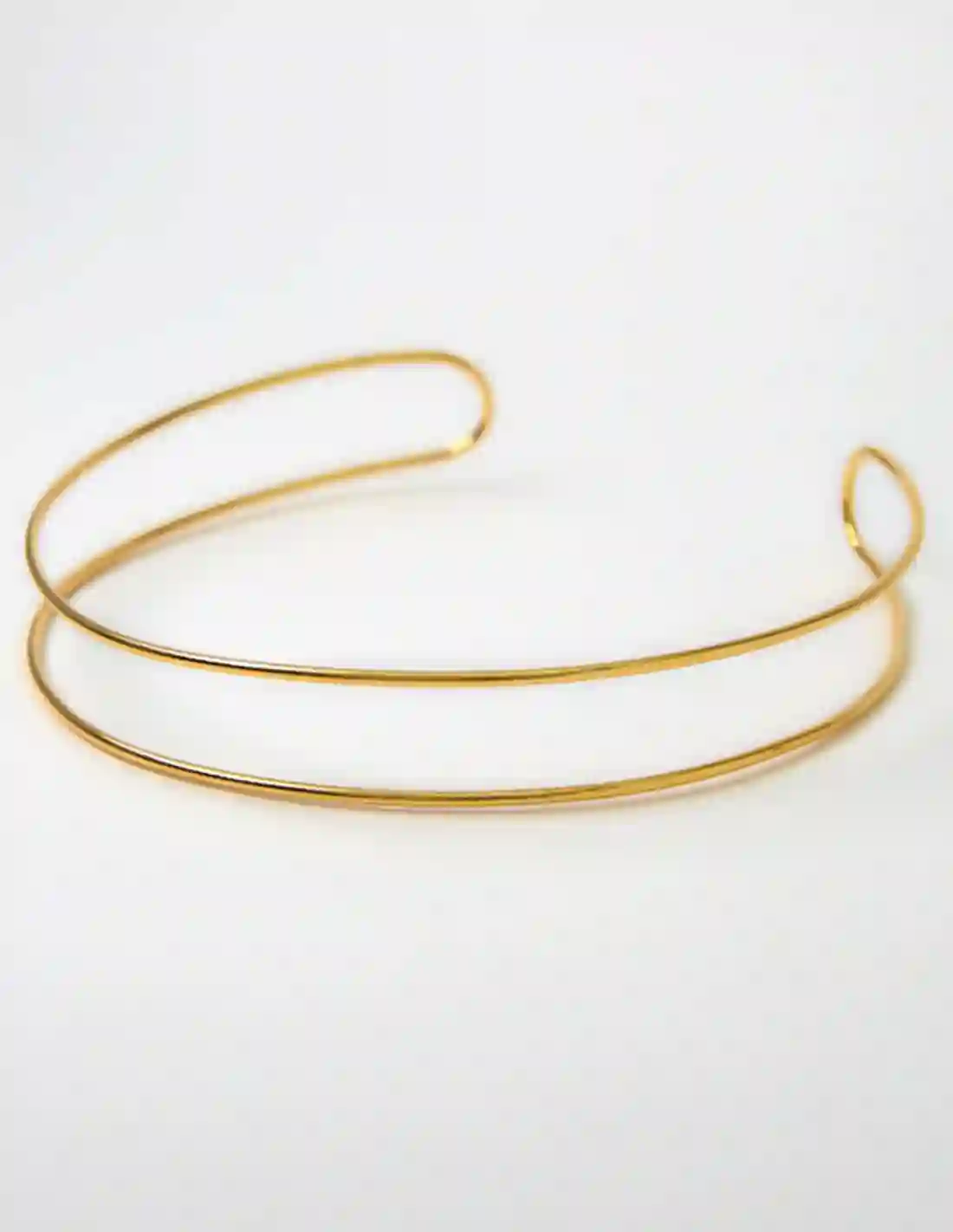 Choker básico doble aro dorado