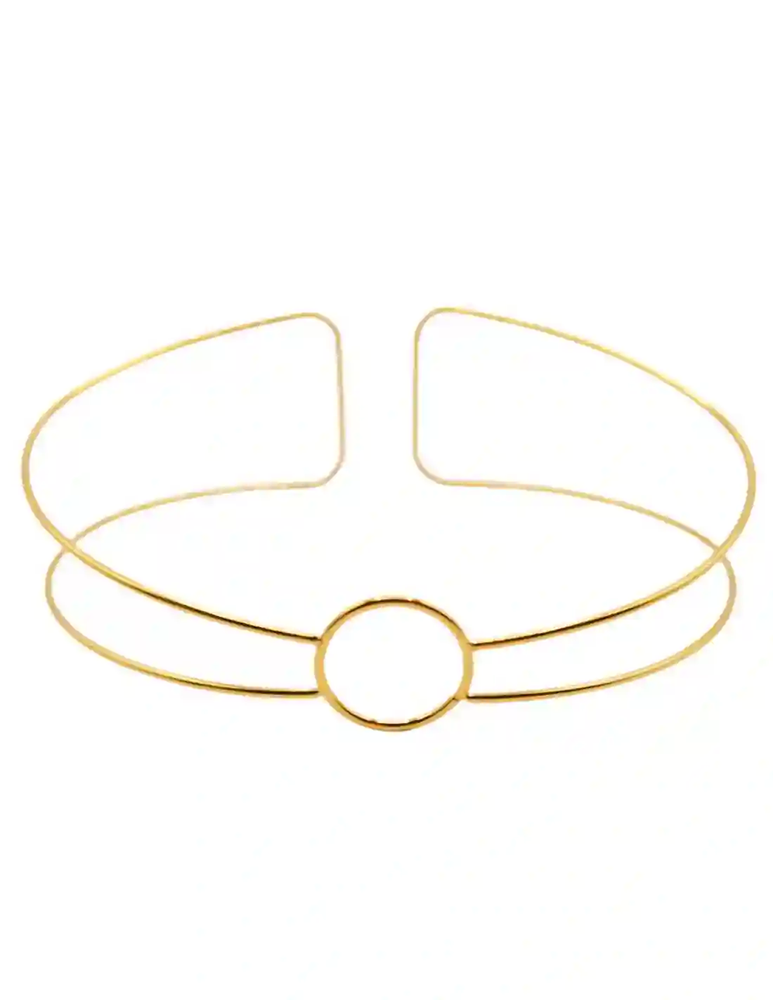 Choker dorado rígido cículo