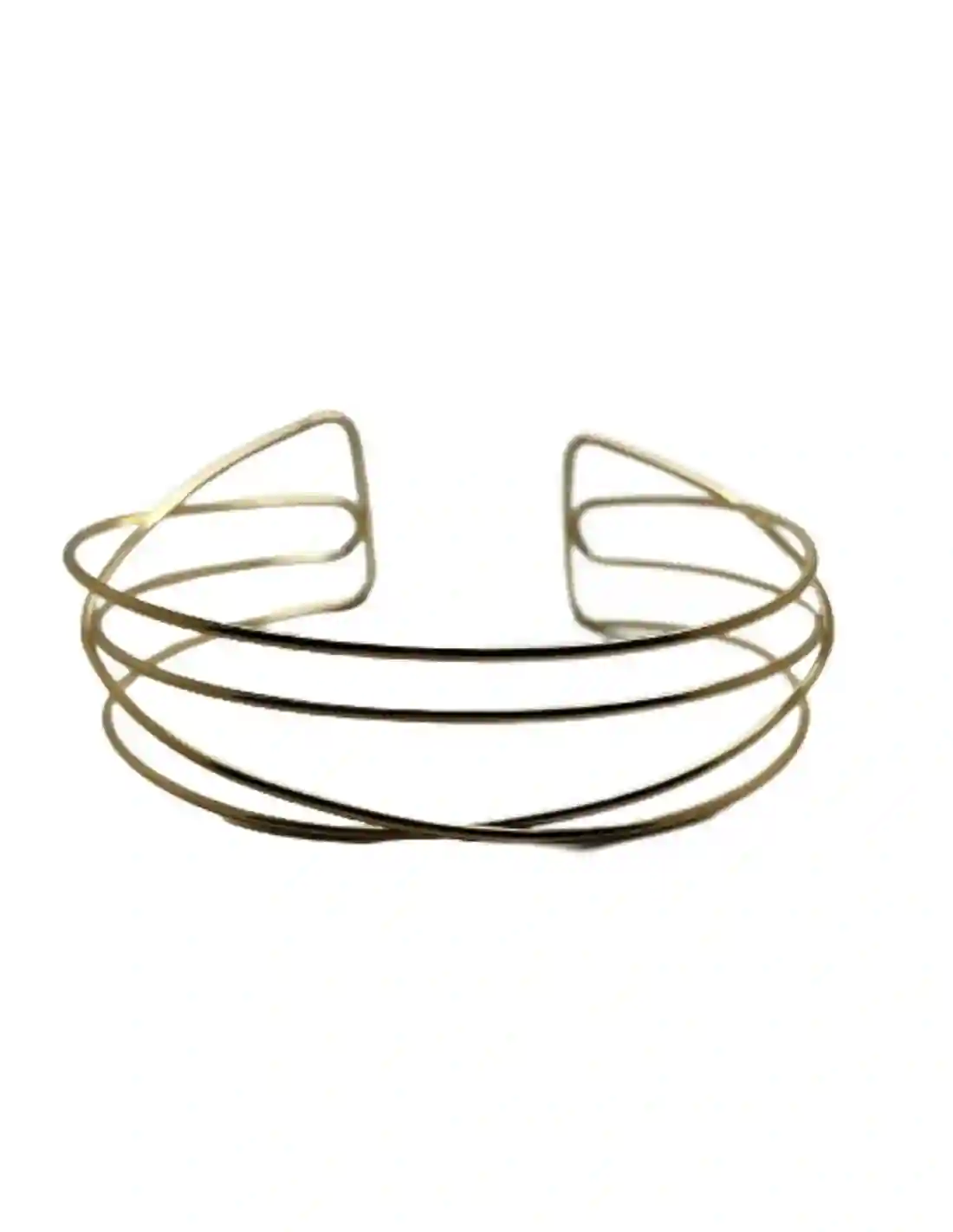 Choker dorado triple cruzado