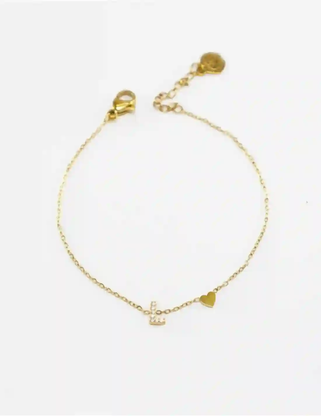 Pulsera con letra inicial de pedrería
