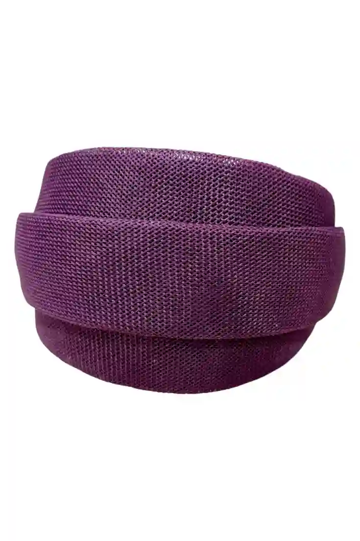 Diadema de invitada en rafia vino