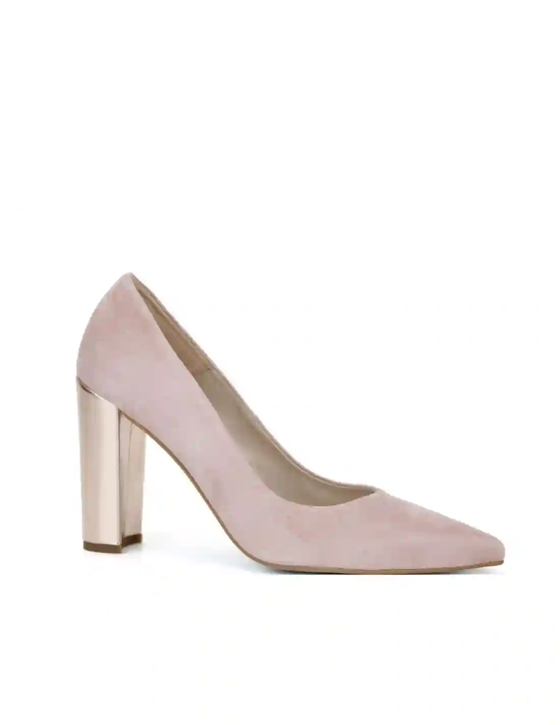 Width nude pink suede heeled shoes