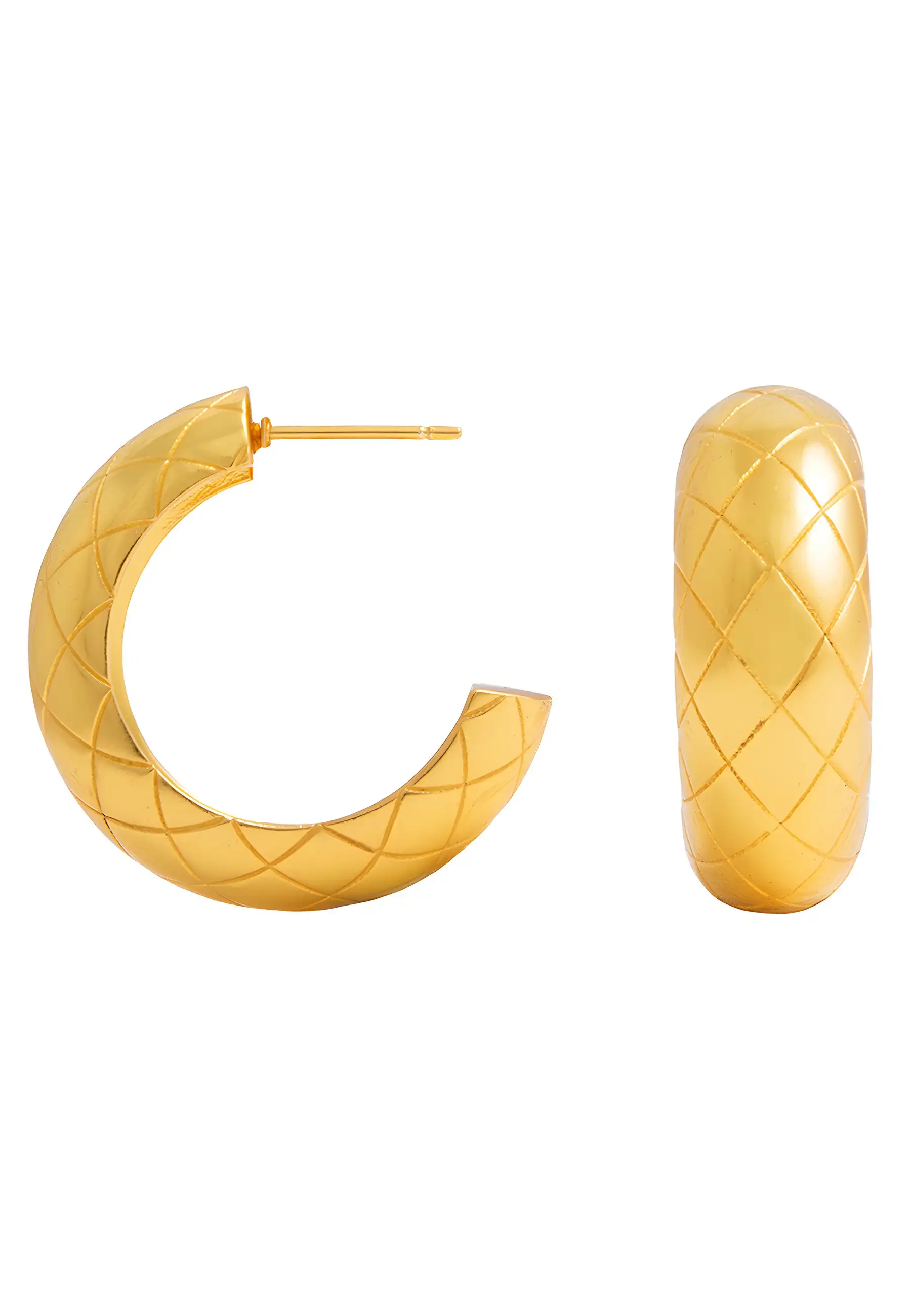 Pendientes de aro ancho estampado cocodrilo