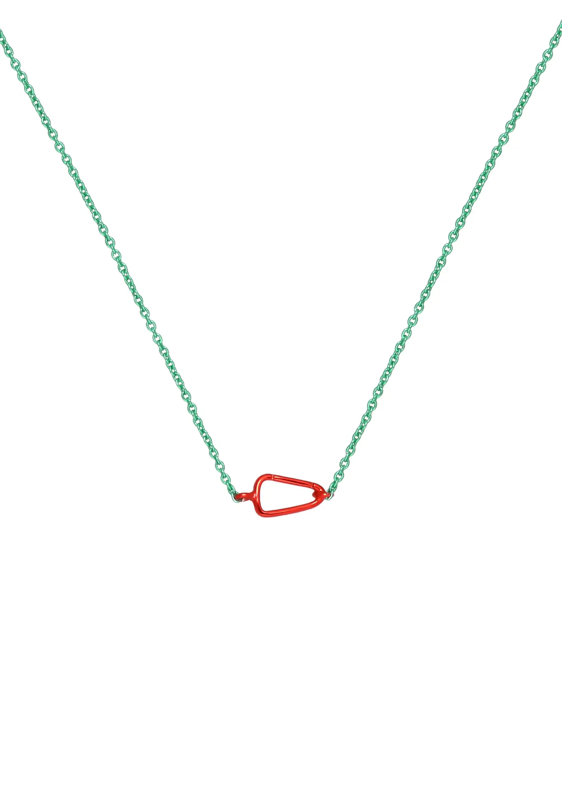 Colgante mosquetón rojo y verde