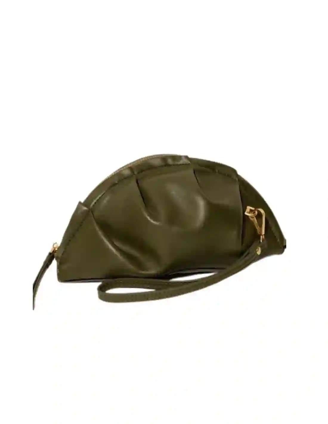 Bolso mini de mano verde kaki en forma de gyoza