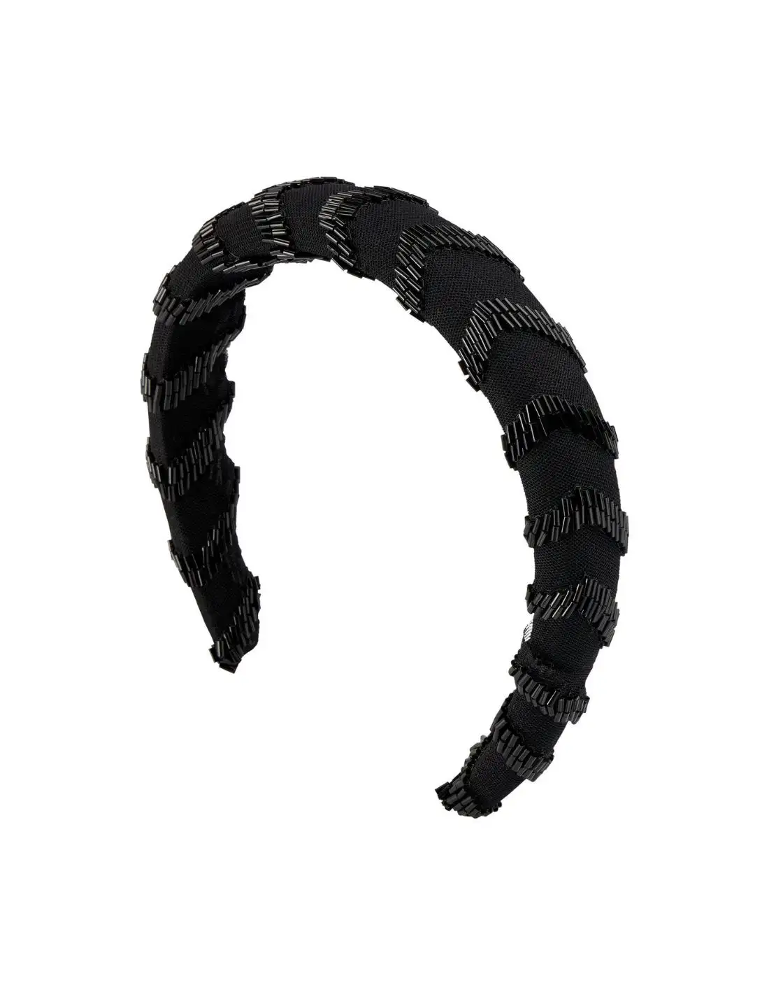 Diadema para invitada con pedrería color negro