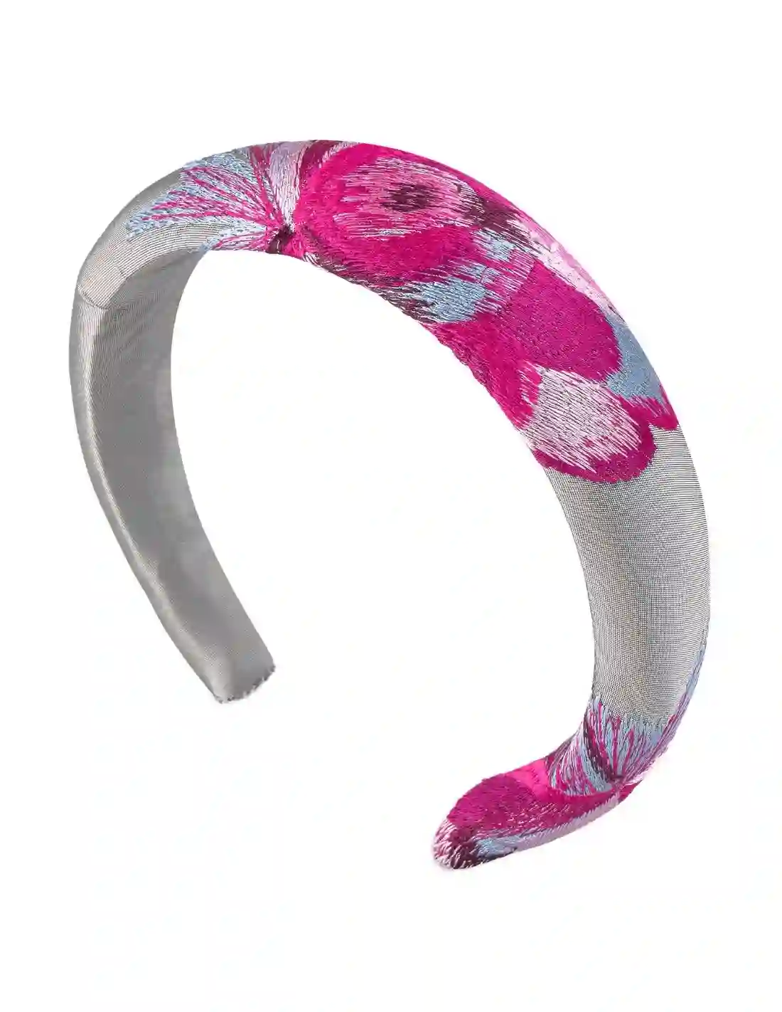 Diadema de invitada de seda con estampado floral