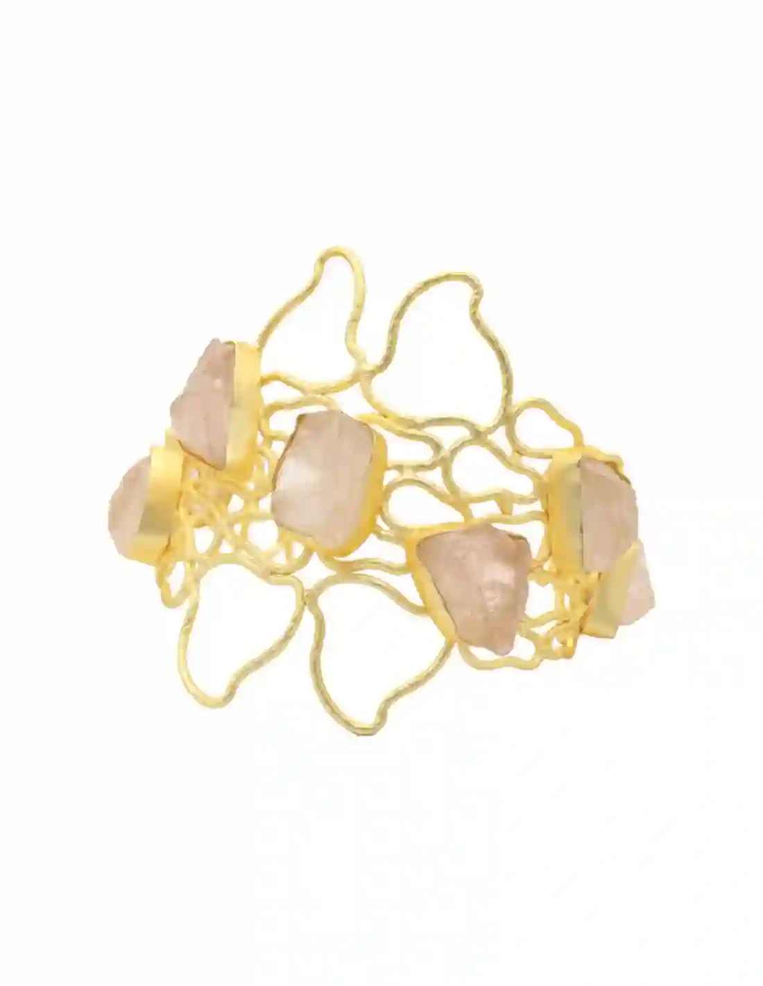 Brazalete dorado con piedras de color