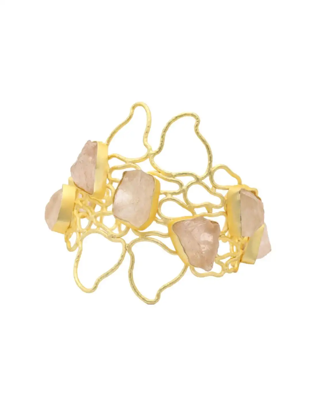 Brazalete dorado con piedras de color