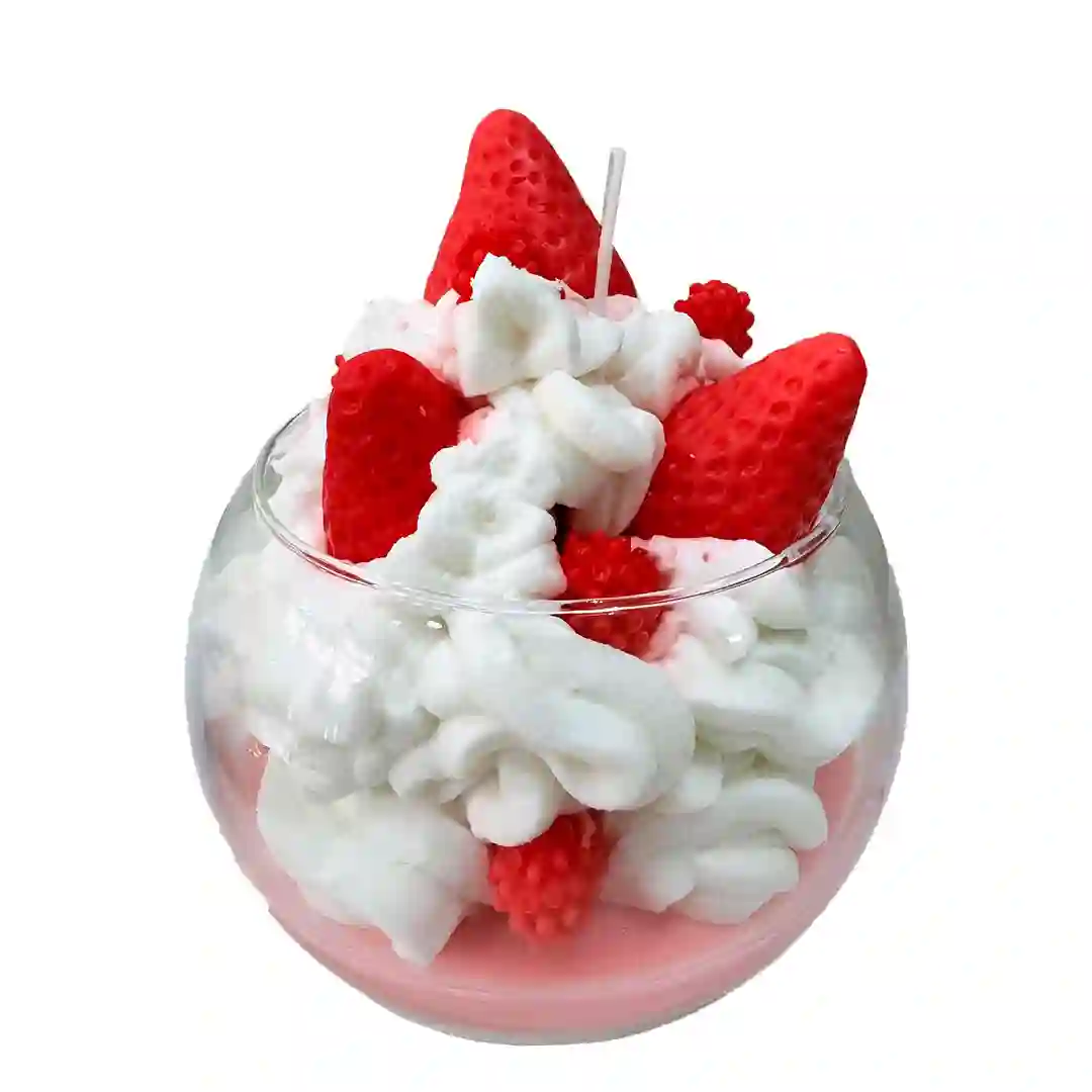 Vela de Fresas con Nata aromática