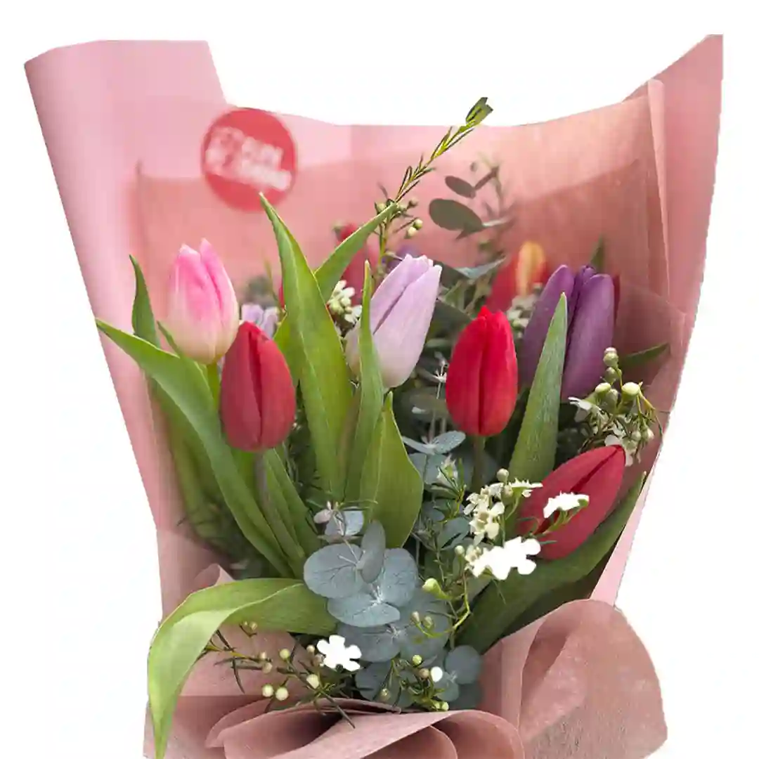 Ramo con 10 tulipanes