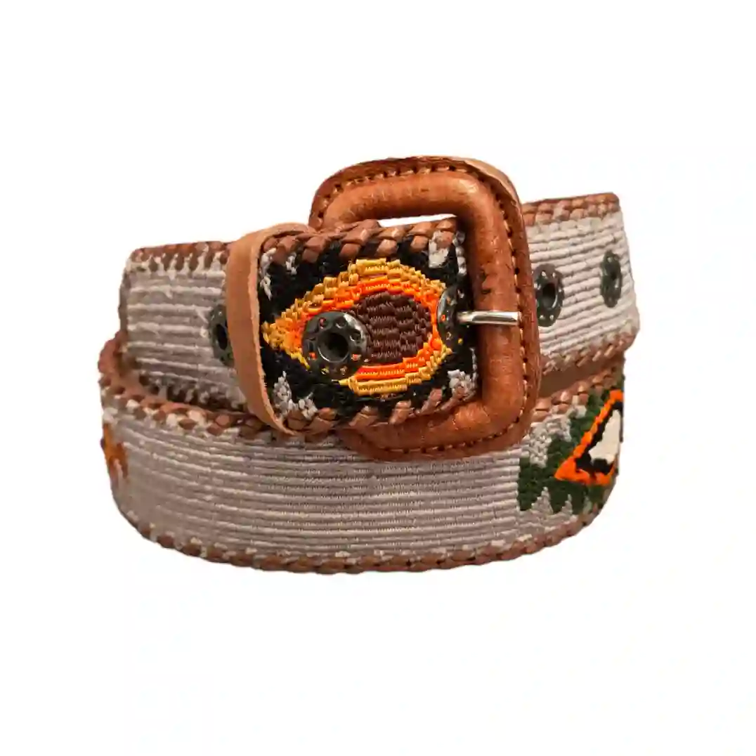 Guatemalan Gray Belt Silk Embroidery