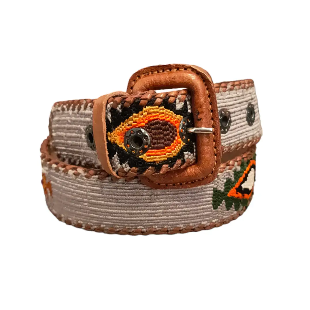 Guatemalan Gray Belt Silk Embroidery