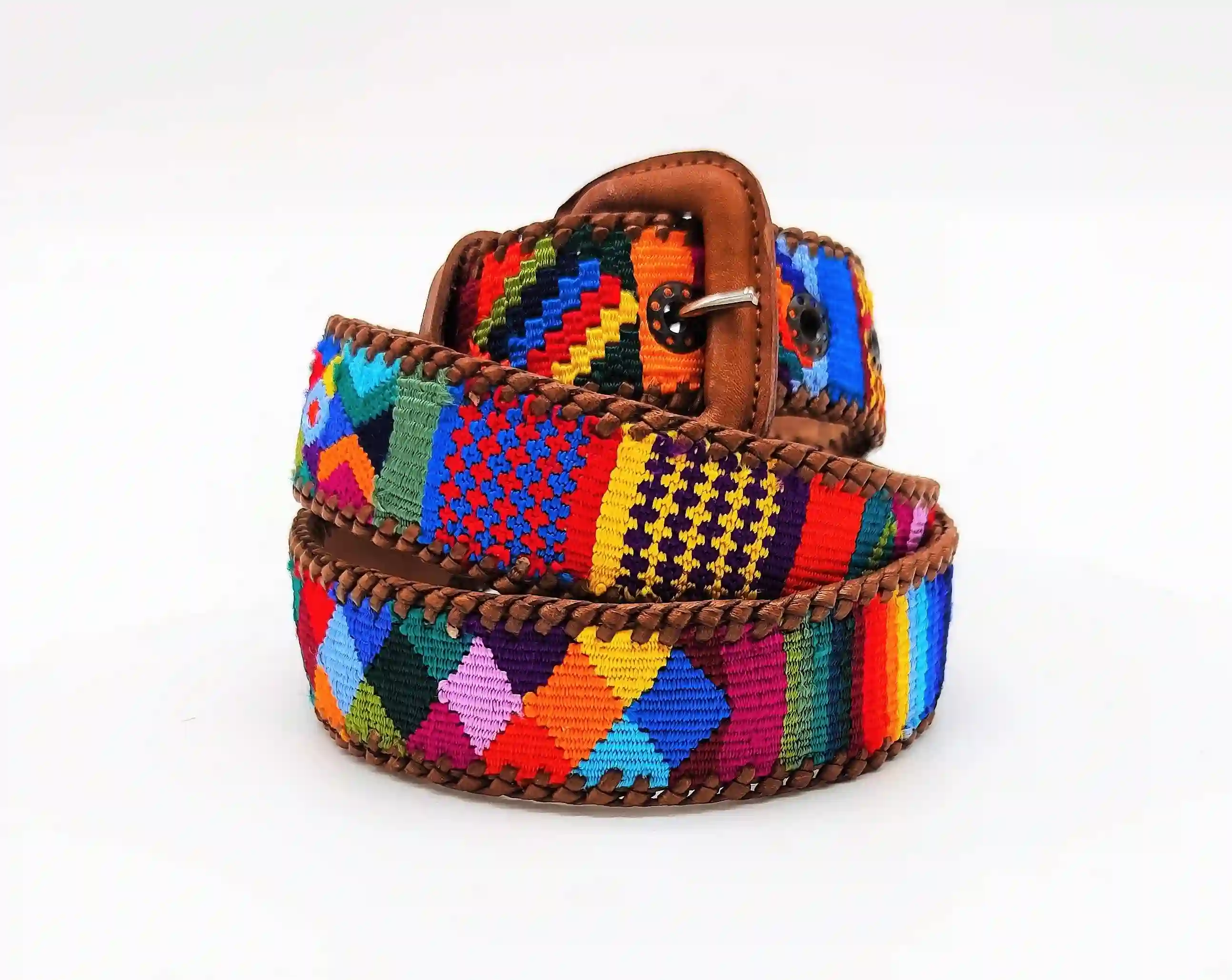 Guatemalan Multicolor Belt Silk Embroidery