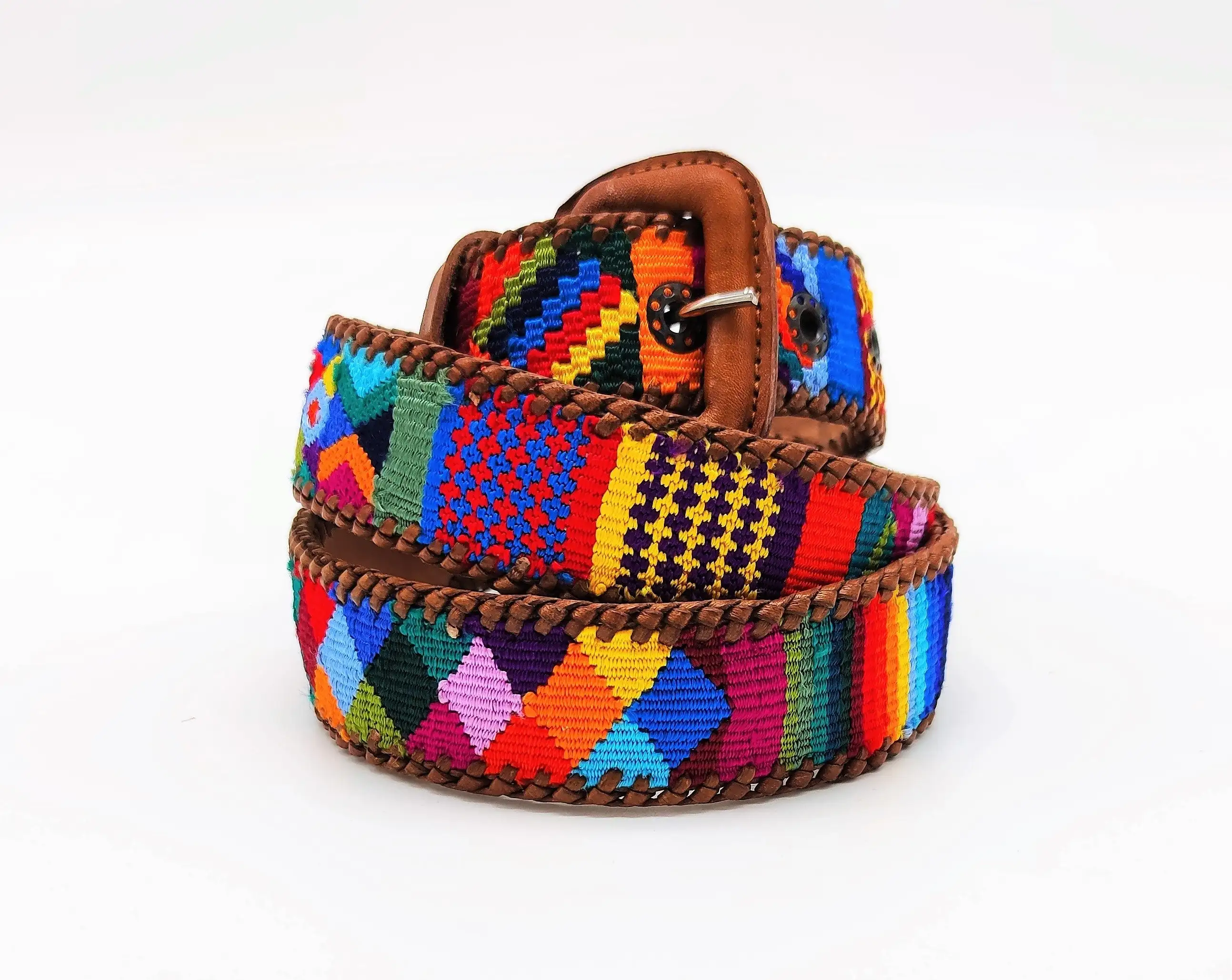 Guatemalan Multicolor Belt Silk Embroidery