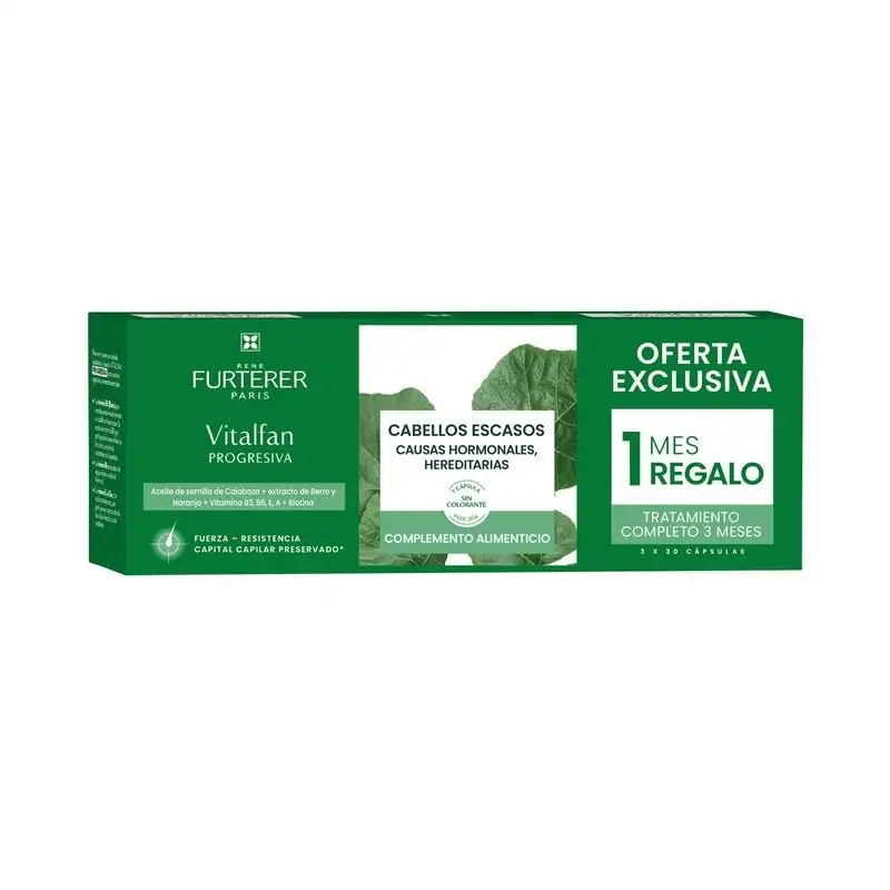 René Furterer Vitalfan Anticaída Caída Progresiva del Cabello 180 Cápsulas 3 Meses