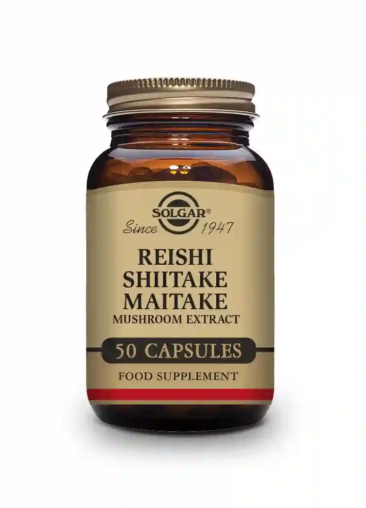 Solgar Reishi Shiitake Maitake 50 Cápsulas