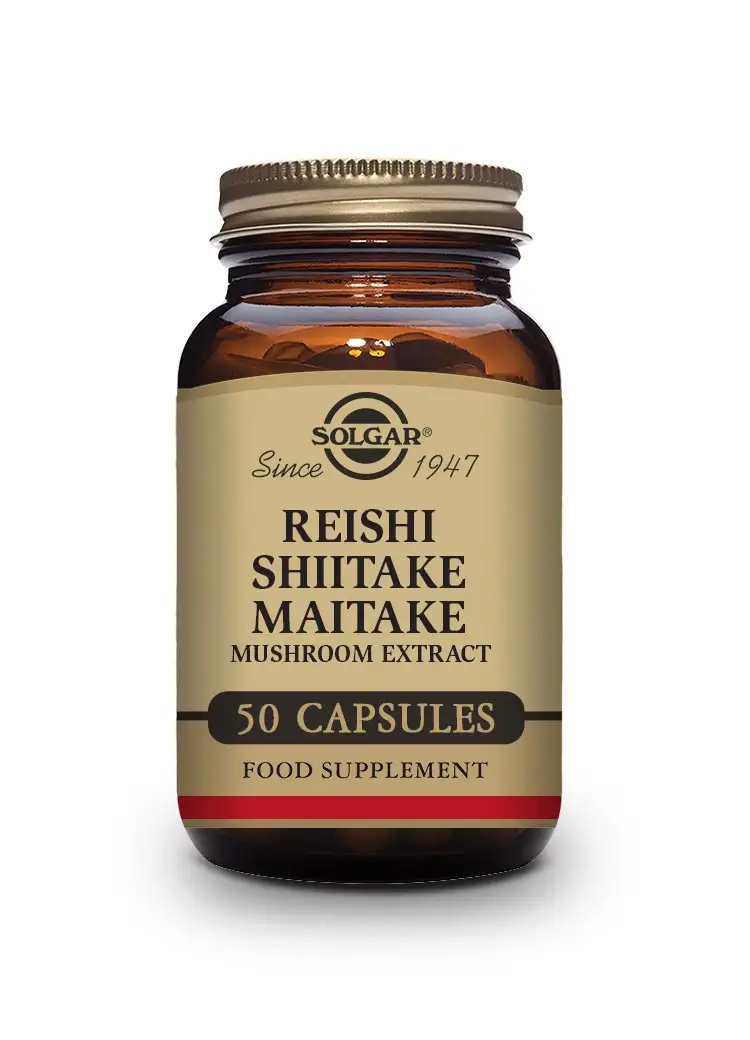 Solgar Reishi Shiitake Maitake 50 Cápsulas