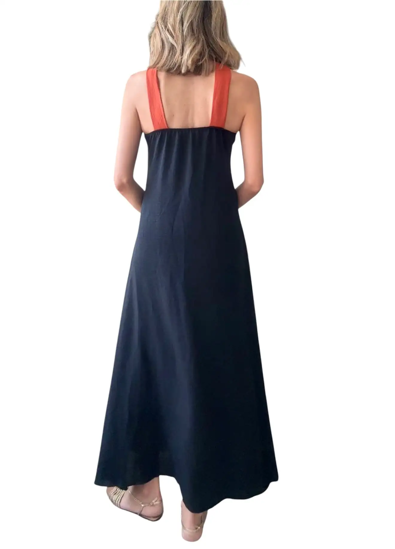 Vestido Adriana negro&camel - Imagen 4