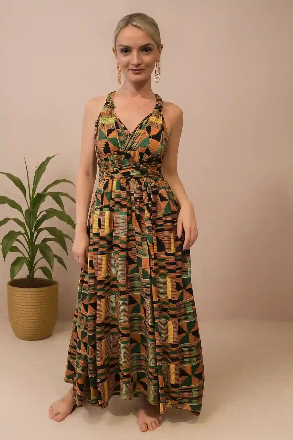 Vestido estampado Ankara Infinity