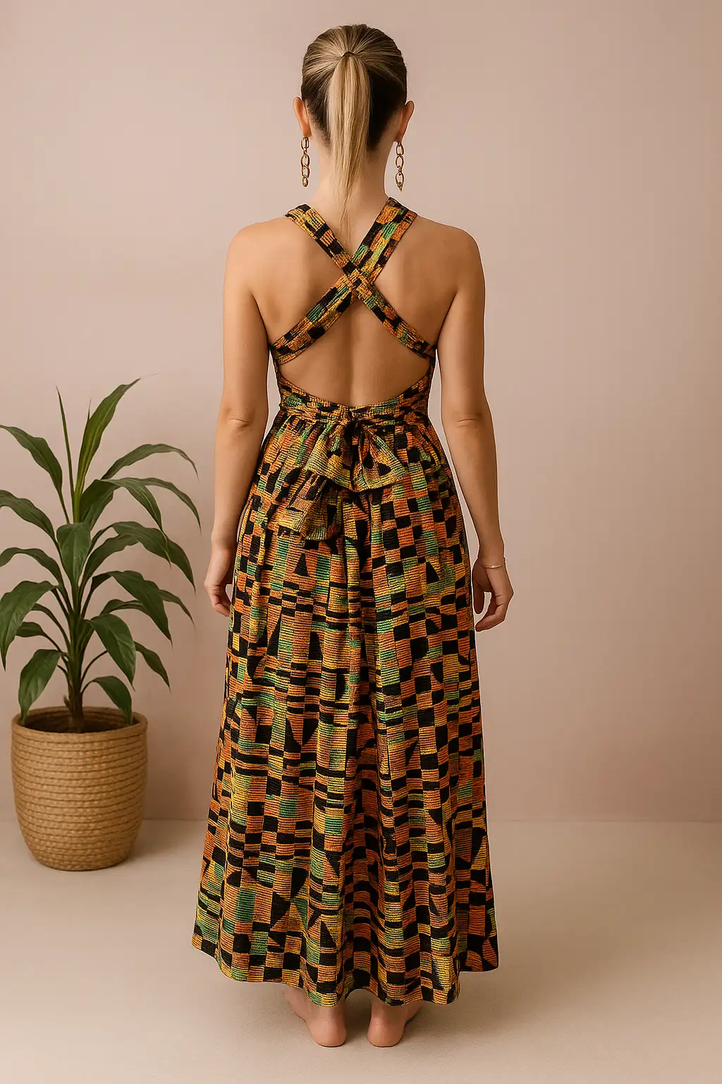 Vestido estampado Ankara Infinity - Imagen 2