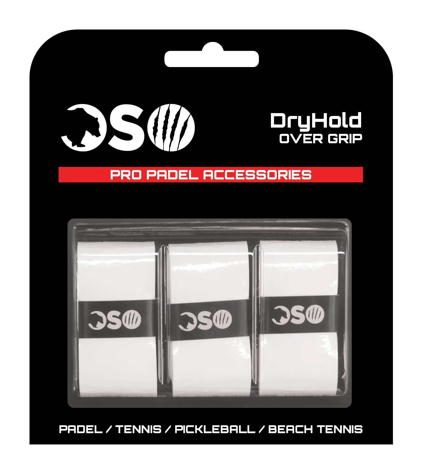 Blister OSO Padel DryHold Blanco 3 Overgrip