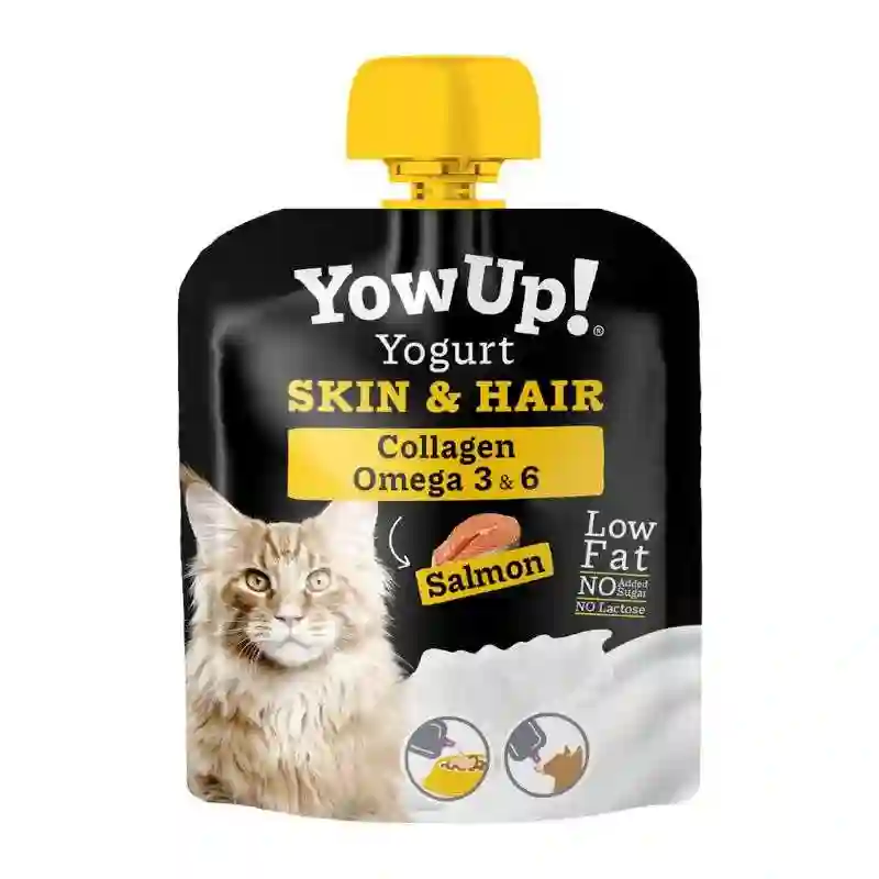 Yowup Yogurt with Skin and Hair Salmon for Cats 85g