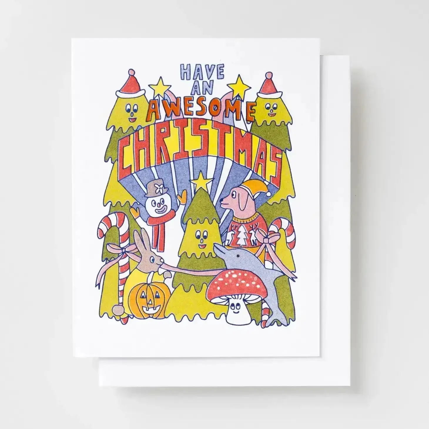 IMPRESIONANTE TARJETA RISOGRAFÍA DE NAVIDAD - Imagen 2