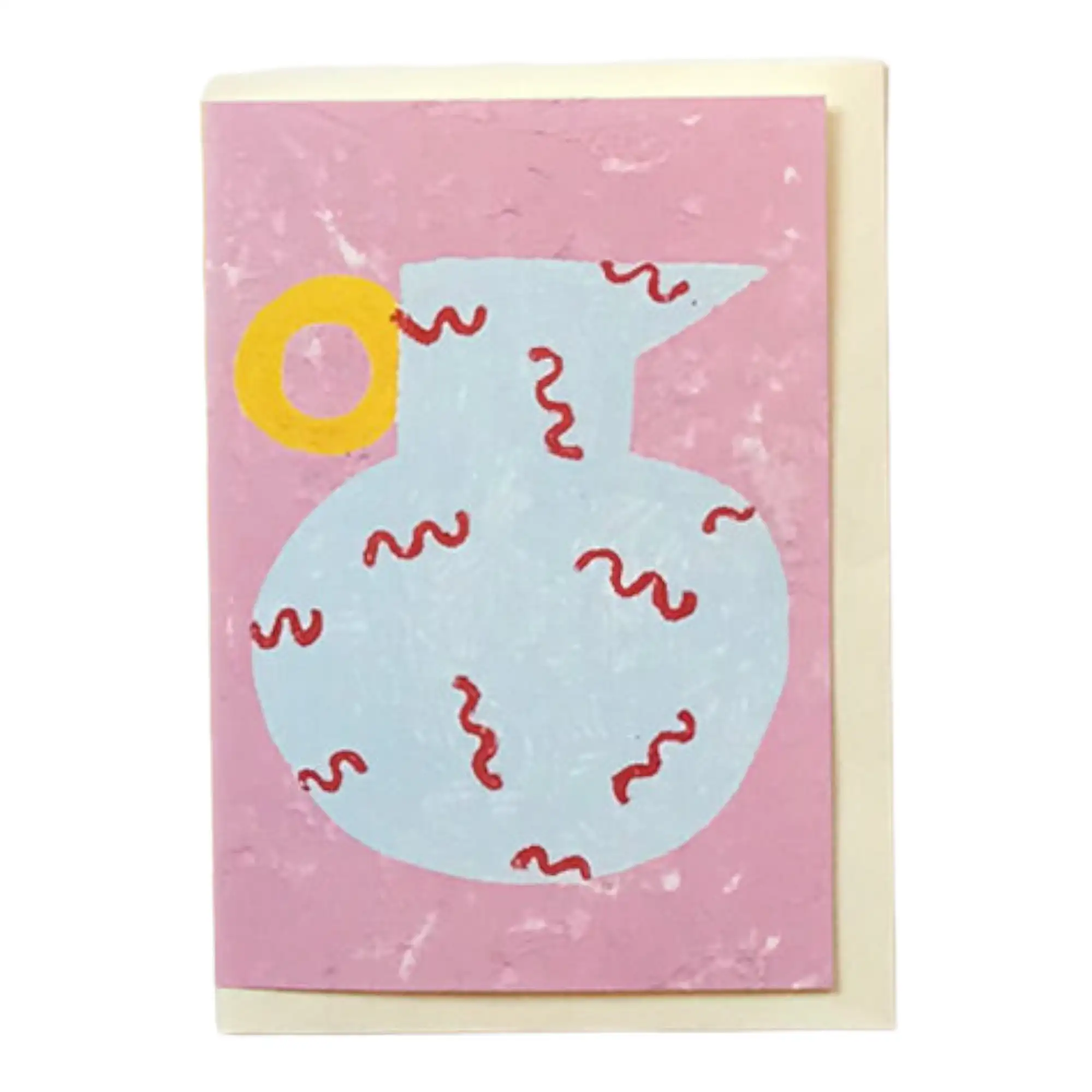 TARJETA DE ARTE JARRA AZUL