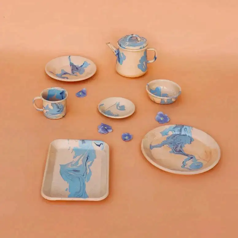 PLATO LLANO ESMALTE (VARIOS COLORES) NUEVO MÁRMOL