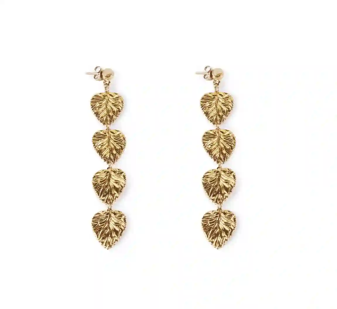 Golden leaf earrings
