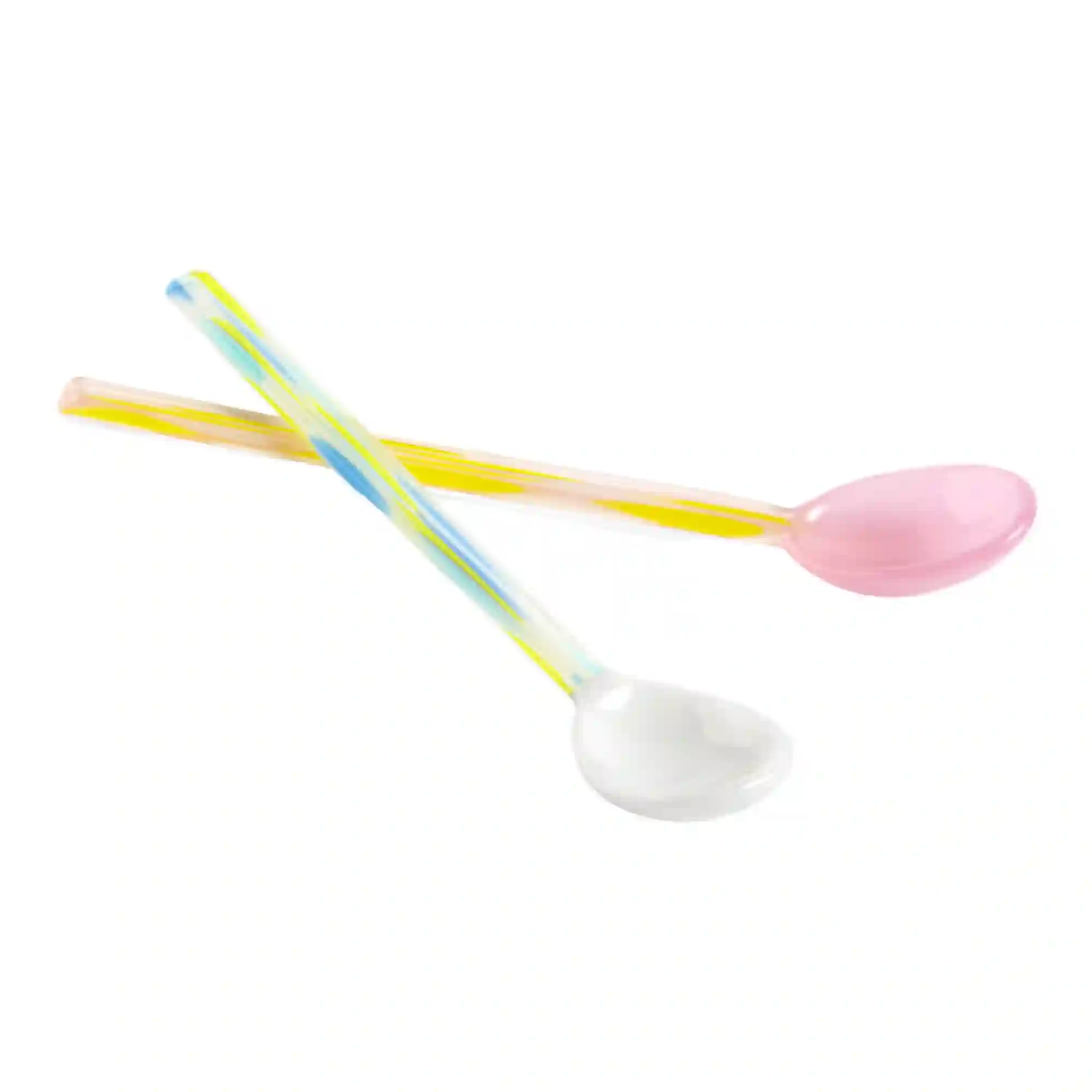 CUCHARAS DE VIDRIO PLANAS SET DE 2