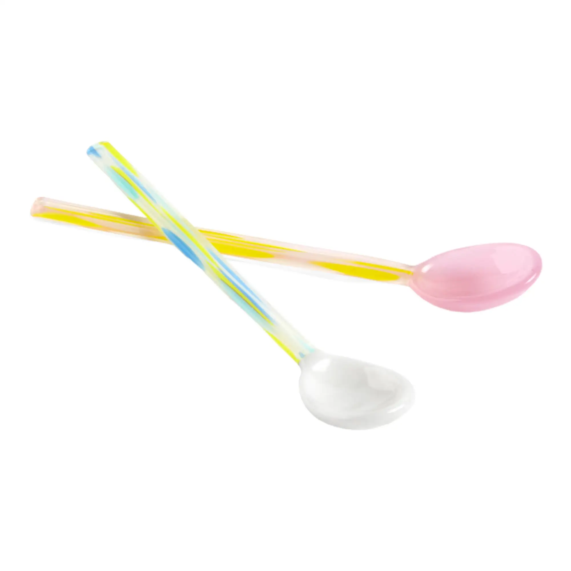 CUCHARAS DE VIDRIO PLANAS SET DE 2