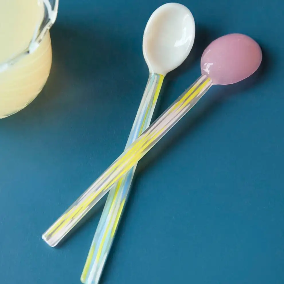 CUCHARAS DE VIDRIO PLANAS SET DE 2 - Imagen 2