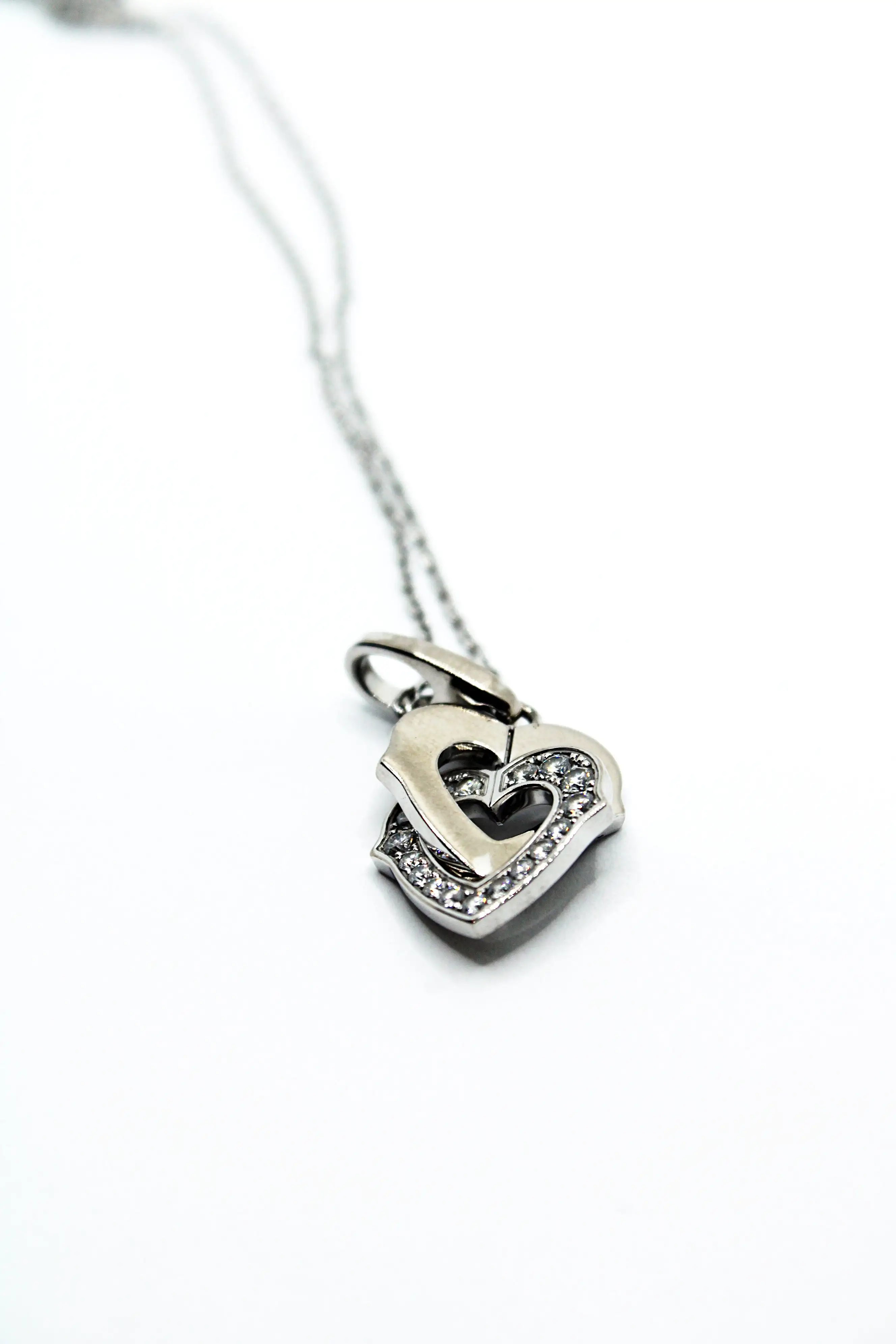Cartier - Collar Corazón Oro Blanco - Imagen 2