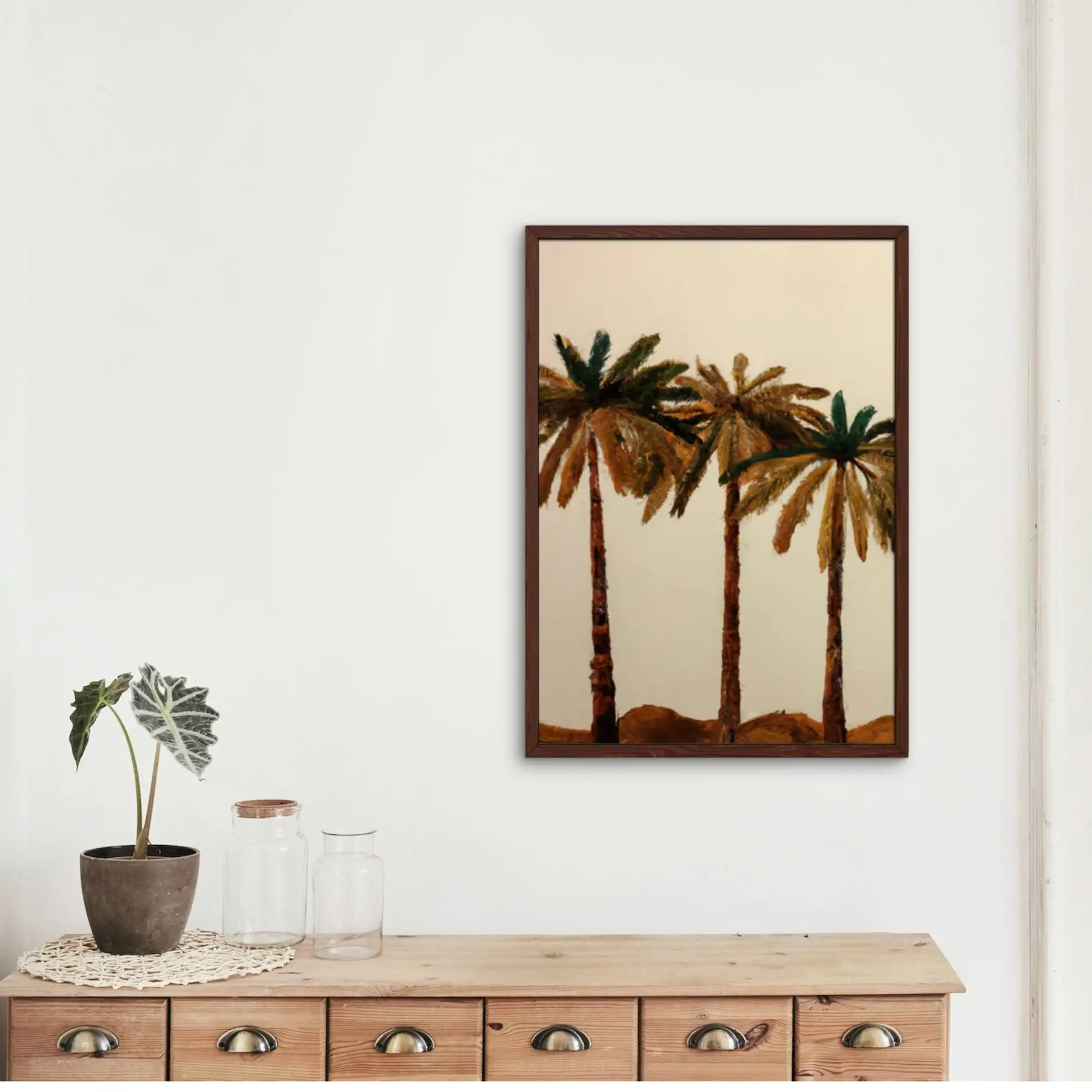 PALMA TRIO MARRON 50X70 - Imagen 2