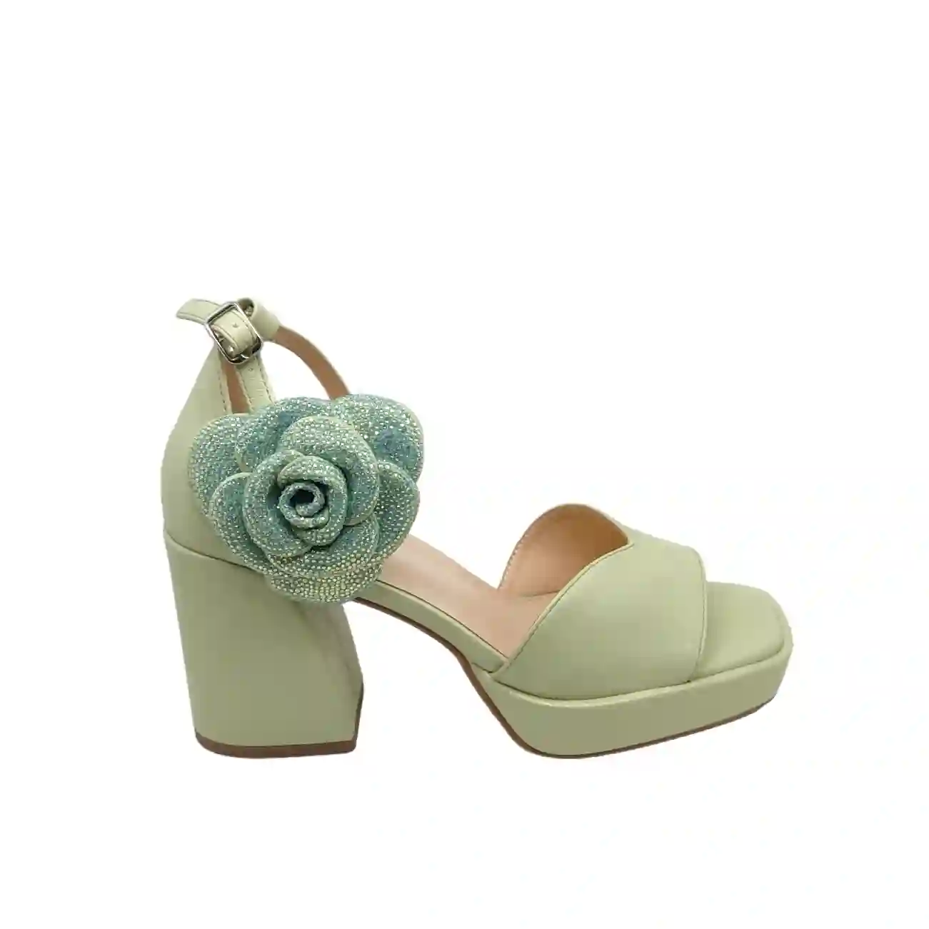 NOA HARMON CAMELIA Sandalia Joya Verde manzana