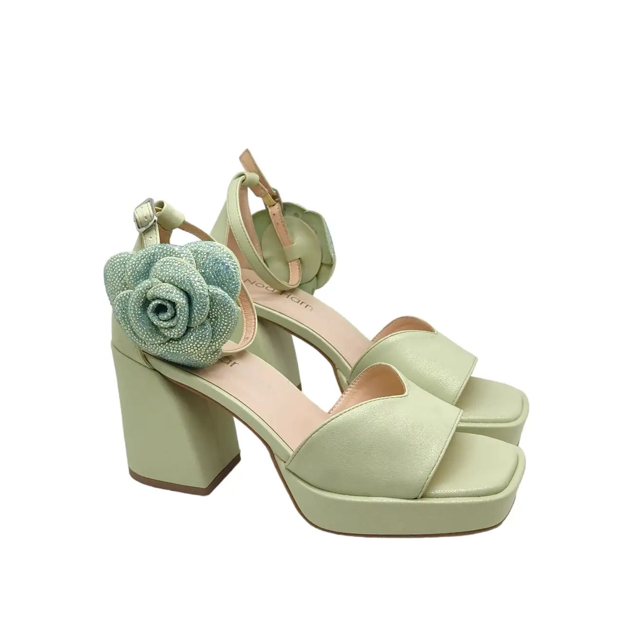 NOA HARMON CAMELIA Sandalia Joya Verde manzana - Imagen 3