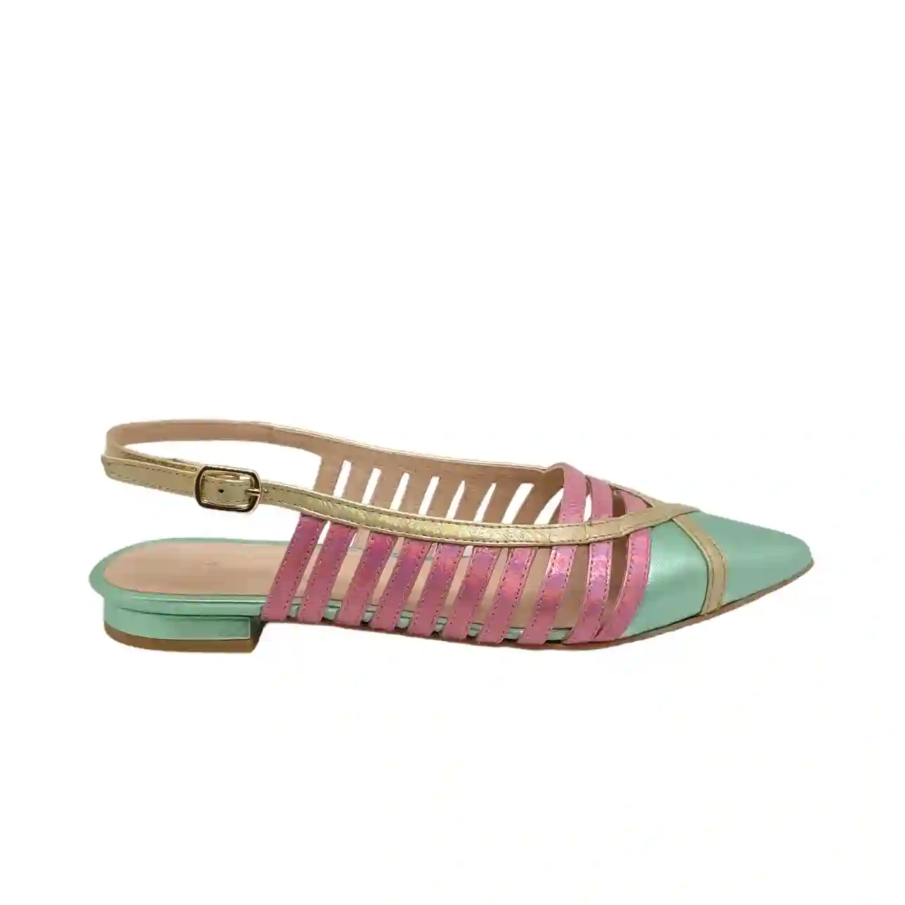 ZINDA By Atelier Bailarina Verde multicolor metalizado