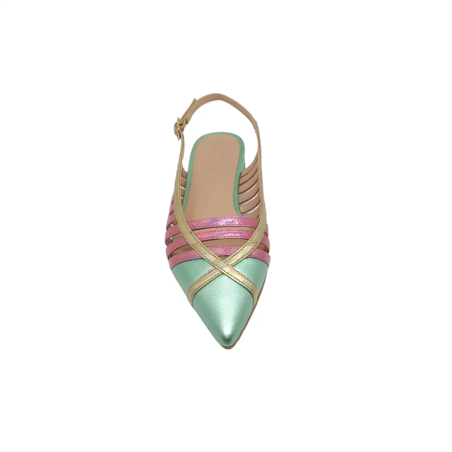 ZINDA By Atelier Bailarina Verde multicolor metalizado - Imagen 4