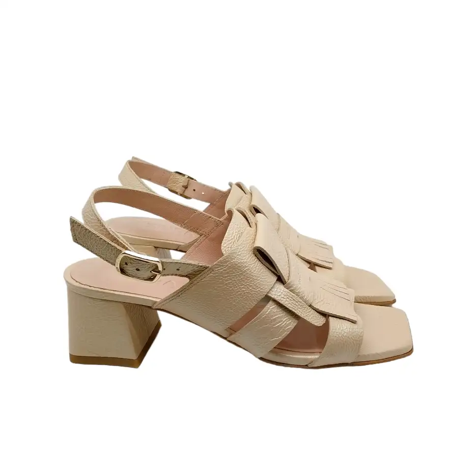 ZINDA By Atelier Sandalia Blanco roto - Imagen 2