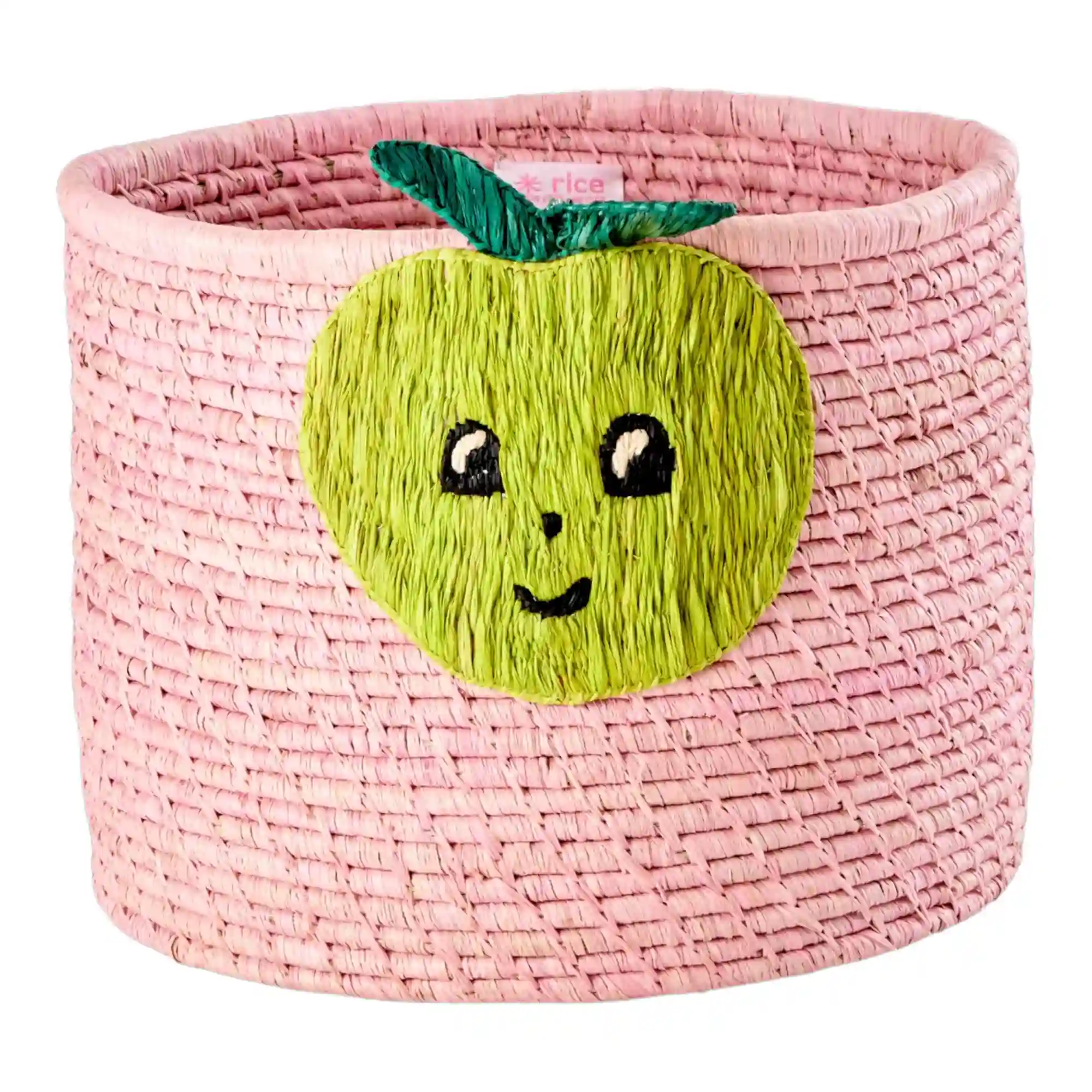CESTA REDONDA RAFIA MANZANA